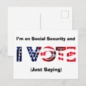 Ik heb het over sociale zekerheid en ik stem briefkaart (Voorkant / Achterkant)