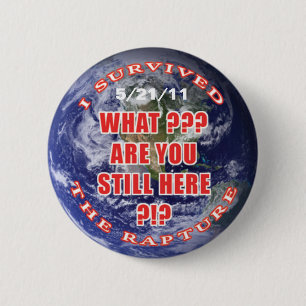 "Ik heb het overleefd...toeval" Ronde Button 5,7 Cm