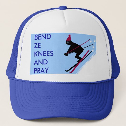 Ik heb het skiseizoen overleefd trucker pet (Voorkant)