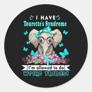 Ik heb het syndroom van Tourettes Ronde Sticker