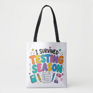 Ik heb het testseizoen overleefd School humor Draagtas