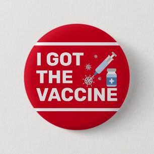 "Ik heb het vaccin" - Stop het virus Ronde Button 5,7 Cm