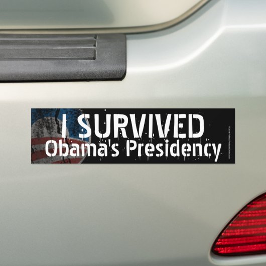 Ik heb het voorzitterschap van Obama overleven, gr Bumpersticker (Op auto)