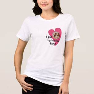 Ik heb hier mijn besties! Aangepaste foto Tri-Blend Shirt