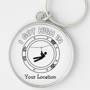 Ik heb hoge Zipline Sleutelhanger