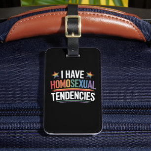 Ik heb homoseksuele neigingen LGBTQ Pride Rainbow Bagagelabel