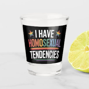 Ik Heb Homoseksuele Neigingen LGBTQ Pride Regenboo Shot Glas