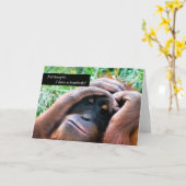 Ik heb hoofdpijn orang-oetan met hoofd Kaart (Gele Bloem)