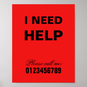Ik heb hulp nodig bij SOS-berichtbuurthulp Poster
