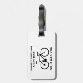 Ik heb iets op m'n ride laten vallen. bagagelabel (Achterkant verticaal)