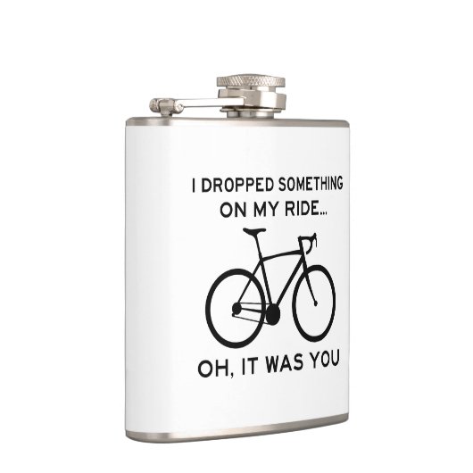 Ik heb iets op m'n ride laten vallen. heupfles (Rechts)