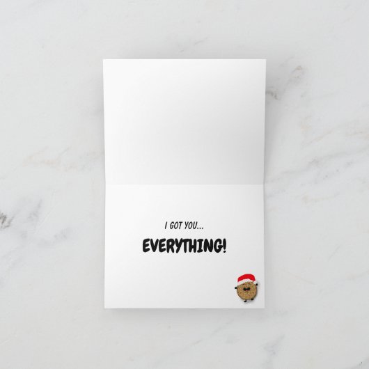 Ik heb je Alles... bagel Vrolijk kerstkaartje Kaart (Binnen)