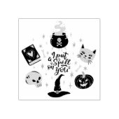 Ik heb je betoverd 	rubberstempel (Afrduk)