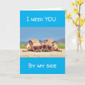 **IK HEB JE BIJ ME NODIG** KOSTBARE PUCHTIES KAART (Gele Bloem)