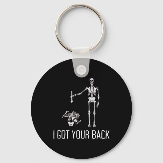 Ik heb je CK Funny Skeleton Humor Lover Sleutelhanger (Voorkant)
