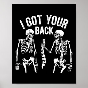 Ik heb je CK grappig skelet ruggengraat Halloween  Poster