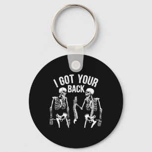Ik heb je CK grappig skelet ruggengraat Halloween Sleutelhanger