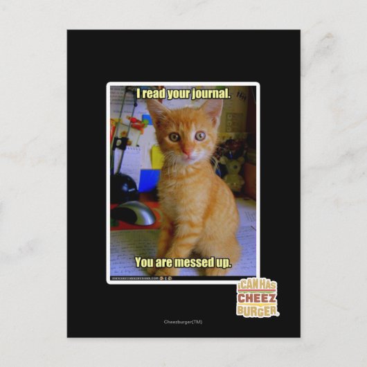 Ik heb je dagboek gelezen briefkaart (Voorkant)