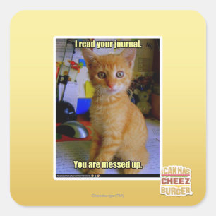 Ik heb je dagboek gelezen vierkante sticker