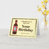 Ik heb je een bierkaart gekocht kaart (Gele Bloem)