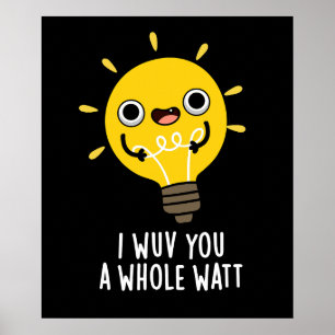 Ik heb je een hele watt elektriciteit gegeven, pun poster