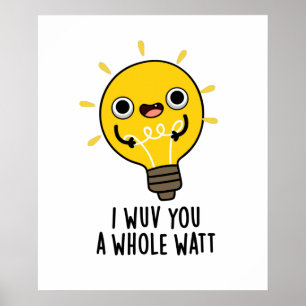 Ik heb je een hele watt grappige elektriciteitspun poster