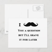 Ik heb je een vraag gesteld grappig Afbeelding Briefkaart (Voorkant / Achterkant)