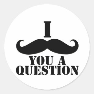 Ik heb je een vraag gesteld ronde sticker