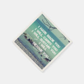 Ik heb je gemaakt, ik zal je bijbelversie dragen servet (Hoek)