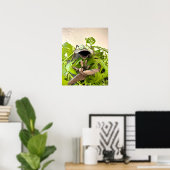 Ik heb je gepakt! Quirky Frog & Monkey Mask Plant Poster (Thuiskantoor)