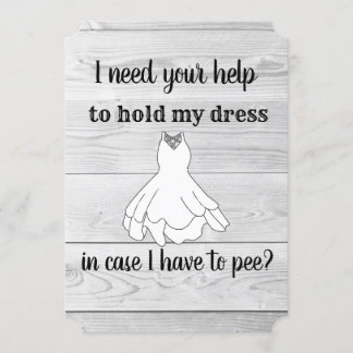 Ik heb je hulp nodig om bruiloft MOH uitnodiging t