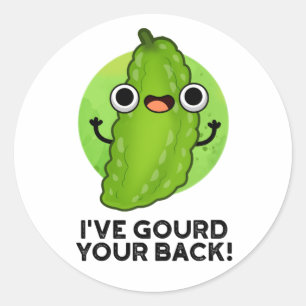 Ik heb je rug grappige Veggie Pun gegeven Ronde Sticker