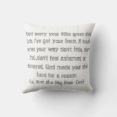 Ik heb je rug. kussen (Achterkant)