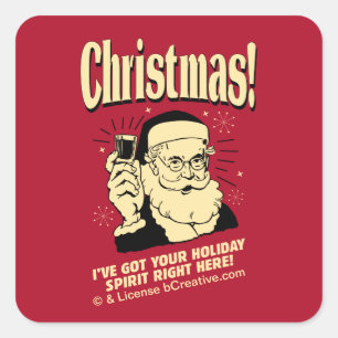 Ik heb je vakantiegeest hier vierkante sticker