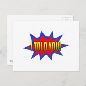 Ik heb je verteld briefkaart (Voorkant / Achterkant)