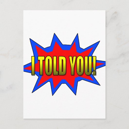 Ik heb je verteld briefkaart (Voorkant)