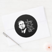 Ik heb jullie allemaal genaaid, behalve bedankt, v ronde sticker (Envelop)