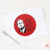 Ik heb jullie allemaal genaaid, behalve bedankt, v ronde sticker (Envelop)