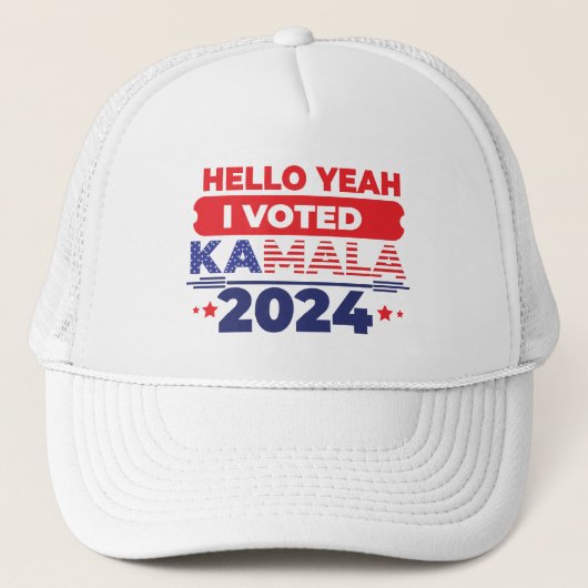 Ik heb Kamala 2024 gestemd Trucker Pet (Voorkant)