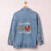 Ik heb kleine Cajun in mijn Soul Leopard Crawfish Denim Jacket (Hangar)