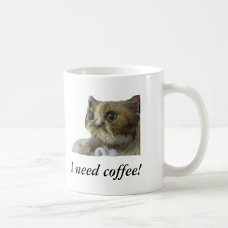 Ik heb koffie nodig. mok