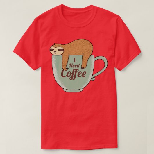 Ik heb koffie nodig t-shirt (Design voorkant)