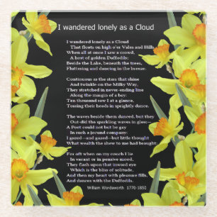 IK HEB LANGZAAM GEWANDERD ALS EEN CLOUD GLAZEN ONDERZETTER