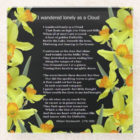 IK HEB LANGZAAM GEWANDERD ALS EEN CLOUD GLAZEN ONDERZETTER (Voorkant)