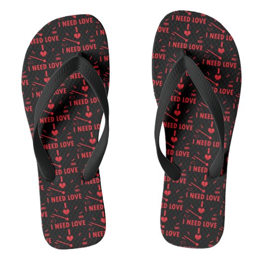 Ik heb liefdessnelheidsmeter nodig teenslippers (Voetbed)