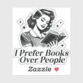 Ik heb liever  boeken sticker (Vel)