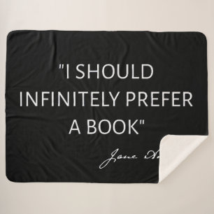 Ik heb liever een boek van Jane Austen Sherpa Deken