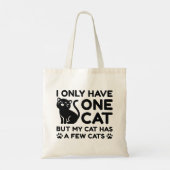 Ik heb maar één kat tote bag (Achterkant)