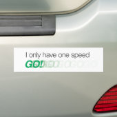 Ik heb maar één snelheid bumpersticker (Op auto)