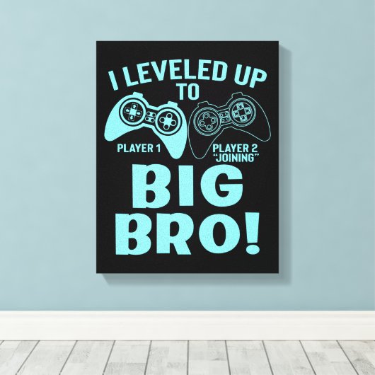 Ik heb me opgehouden tot Big Bro Canvas Afdruk (Insitu (Houten vloer))